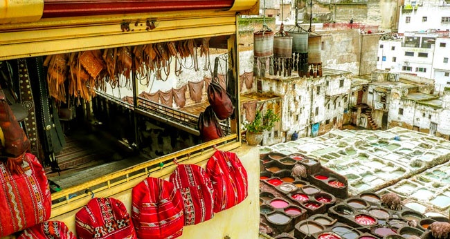 What Do the Colorful Leather Tanneries of Fez Look Like?