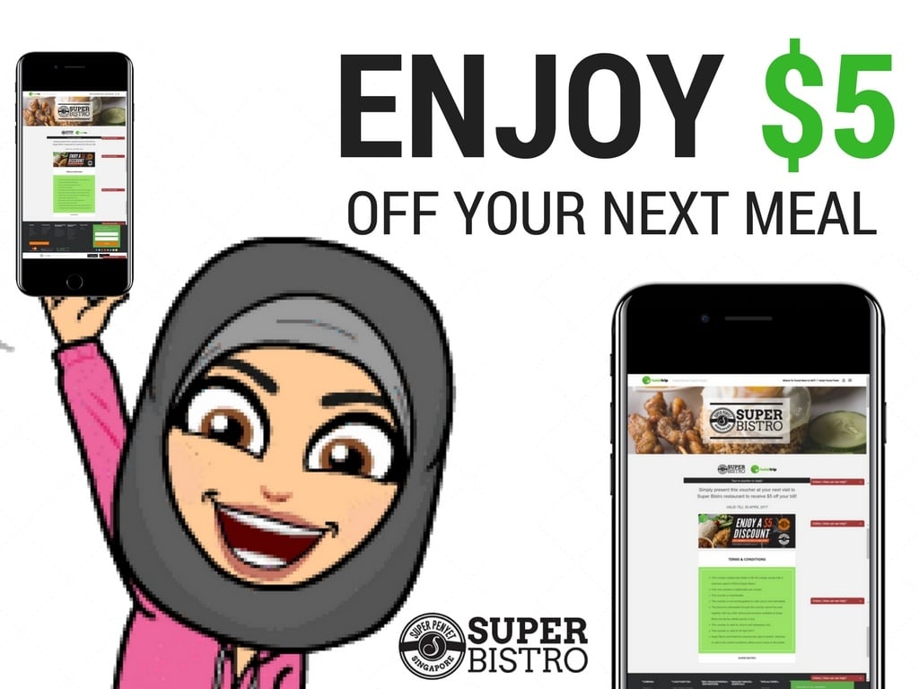 Receive $5 Off Your Bill at Your Next Visit to Super Bistro in Singapore!