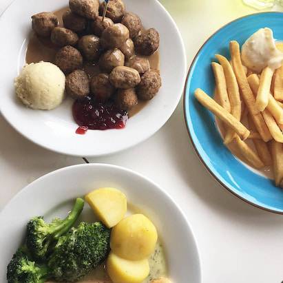 IKEA Tampines Food, Meatballs and fries