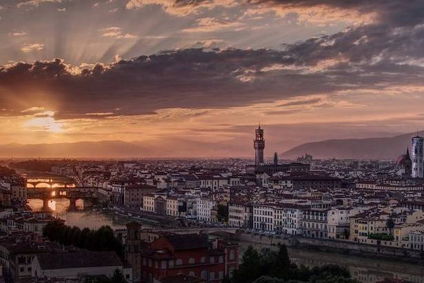 sunset in florence