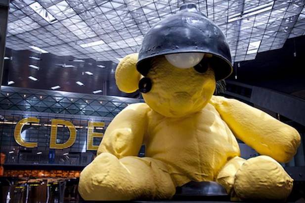 The Lamp Bear in Doha Airport