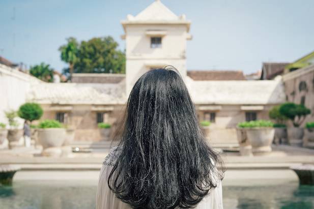 a woman in taman sari