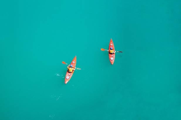 kayaking with friends