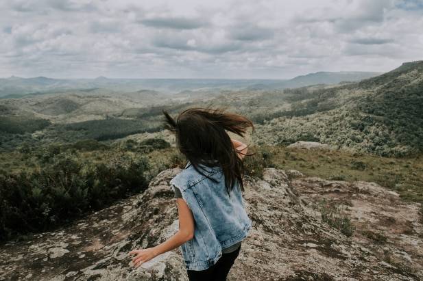 A person overlooking the horizon