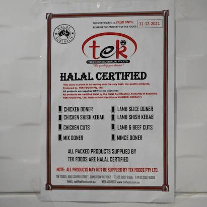 turquoise halal certificate