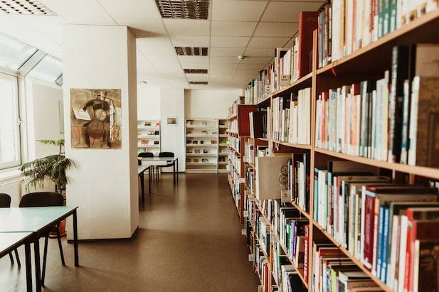 library full of books