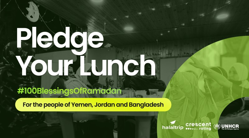 Ramadan 2023 | #PledgeYourLunch this Ramadan with UNHCR & HalalTrip