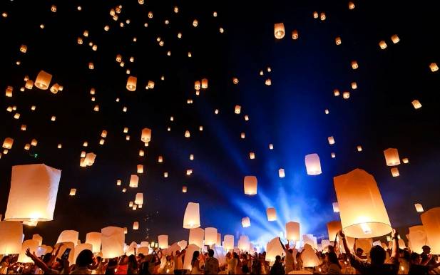 Chiang Mai Thailand New Year Celebration Lantern