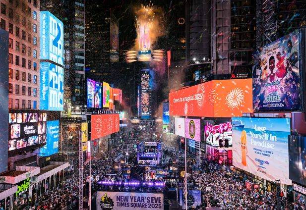 Times Square New York City USA New Year Celebration
