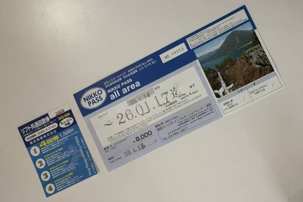 Nikko Pass Ticket TOBU Railway Japan