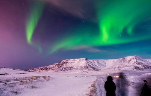 Reykjavik Iceland Aurora Lights